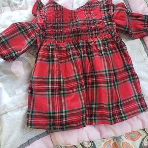 Plaid newborn dress